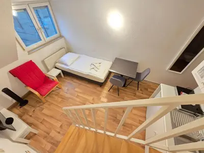 Ein Sitzbereich in der Unterkunft Apartments EFDE Boardinghouse Heilbronn