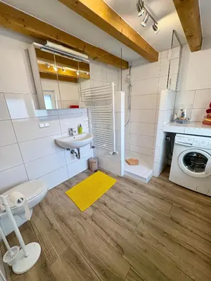 Ein Badezimmer in der Unterkunft Ferienhaus Lisbeth
