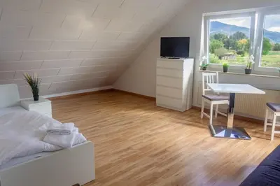 TV/Unterhaltungsangebot in der Unterkunft Pension Nickel Ferienwohnung DG Am Holzlachgraben