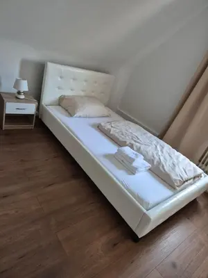 Ein Bett oder Betten in einem Zimmer der Unterkunft Zentrales, charmantes Zimmer an der Universitätsklinik Mainz