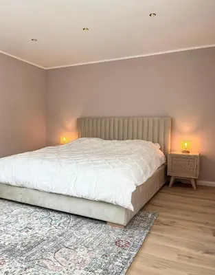 Ein Bett oder Betten in einem Zimmer der Unterkunft Apartment mit Mainblick 15 Min vom FFM-Airport