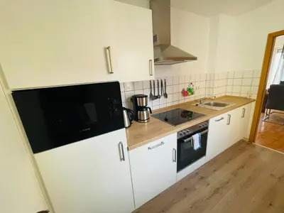 Küche/Küchenzeile in der Unterkunft Sonnige, zentralgelegene Wohnung