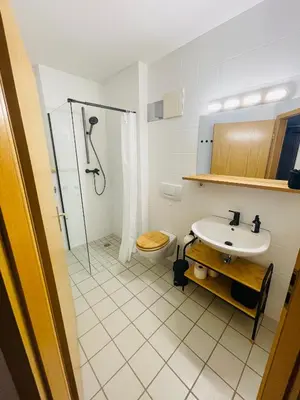Ein Badezimmer in der Unterkunft Sonnige, zentralgelegene Wohnung