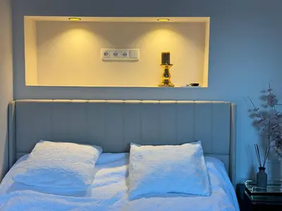 Ein Bett oder Betten in einem Zimmer der Unterkunft Zimmer mit Bad, 15 Min Frankfurt Airport, Free Parking
