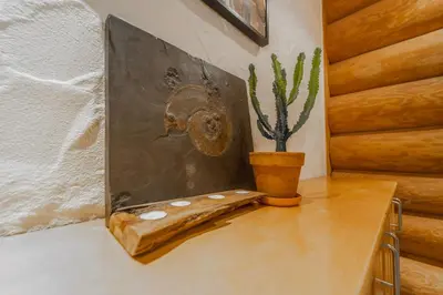 Grundriss der Unterkunft Naturstammhaus mit Sauna, coffee and tea for free