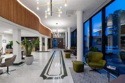 Ein Sitzbereich in der Unterkunft UNICO Boutique Hotel