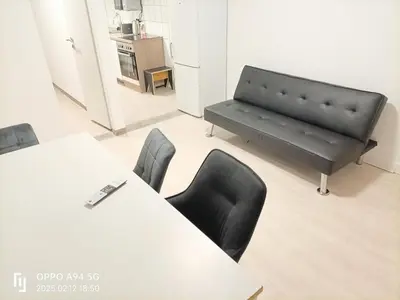 Ein Sitzbereich in der Unterkunft Opel2-Apartmenhaus