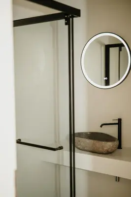Ein Badezimmer in der Unterkunft Atelier-Boho-Apartment in der Residenz Deidesheim