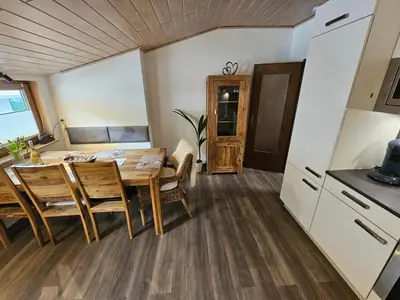Küche/Küchenzeile in der Unterkunft Ferienwohnung am Heuberg