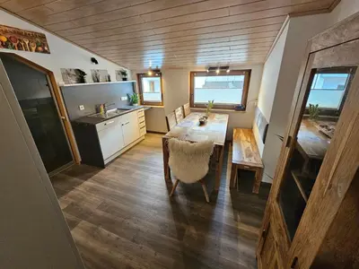 Ein Bett oder Betten in einem Zimmer der Unterkunft Ferienwohnung am Heuberg