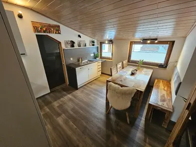 Küche/Küchenzeile in der Unterkunft Ferienwohnung am Heuberg