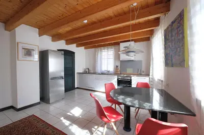 Ein Sitzbereich in der Unterkunft Ferienwohnung in charmantem Fachwerkhaus