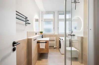 Ein Badezimmer in der Unterkunft Ruhige Wohnung zentral am Residenzschloss