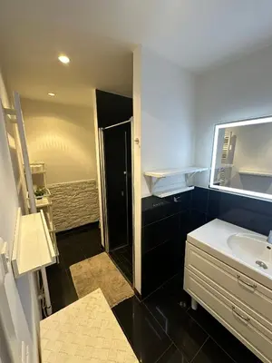 Ein Badezimmer in der Unterkunft Panthouse Wohnung Ludwigsburg Zentrum