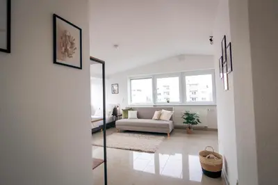 Ein Sitzbereich in der Unterkunft 2BR - Apartment Lichtblick