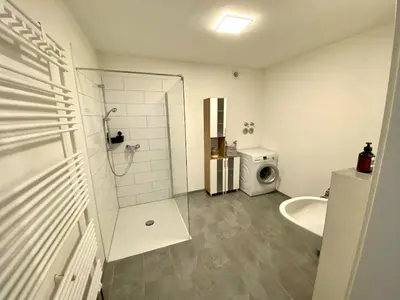 Ein Badezimmer in der Unterkunft Apartment Katz