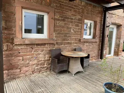 Ein Patio oder anderer Außenbereich in der Unterkunft Apartment Katz