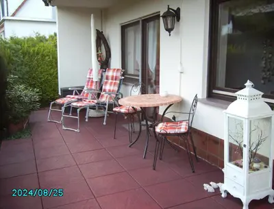 Ein Balkon oder eine Terrasse in der Unterkunft Ferienwohnung Haus Patry