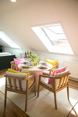 Ein Sitzbereich in der Unterkunft Citynest - Modern & gemütlich
