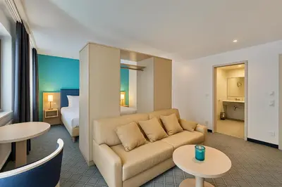 Ein Sitzbereich in der Unterkunft AR Boutique Hotel Mannheim