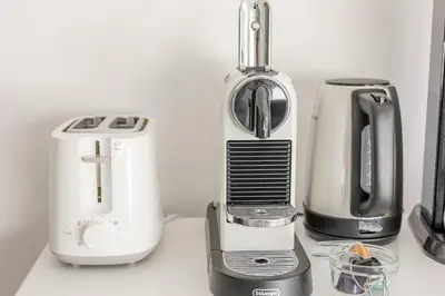 Kaffee-/Teezubehör in der Unterkunft Troja Living Helena - Wohnung zentral in Bruchsal