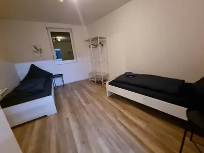 Ein Sitzbereich in der Unterkunft Monteurwohnung Pforzheim - L8 Street