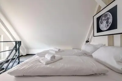 Ein Bett oder Betten in einem Zimmer der Unterkunft NOXi 90qm Carport Küche WiFi Washer Kamin