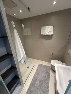Ein Badezimmer in der Unterkunft Zentrale Wohnung in Ludwigsburg Mitte