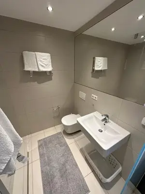 Ein Badezimmer in der Unterkunft Zentrale Wohnung in Ludwigsburg Mitte
