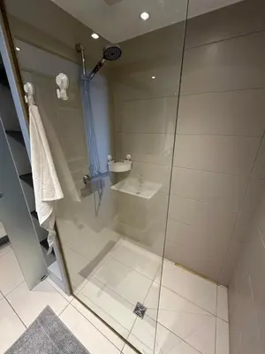 Ein Badezimmer in der Unterkunft Zentrale Wohnung in Ludwigsburg Mitte