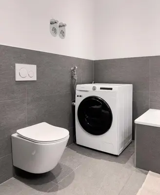 Ein Badezimmer in der Unterkunft Waterfront Apartment am Main, 15 Min Frankfurt Airport, Terrasse, Free Parking