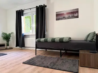 Ein Sitzbereich in der Unterkunft Neue moderne Monteurwohnung