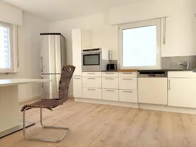 Küche/Küchenzeile in der Unterkunft Neue moderne Monteurwohnung