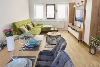 Ein Sitzbereich in der Unterkunft hygge-flats Apartment für 2-6, WLAN, Homeoffice