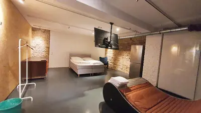 Ein Bett oder Betten in einem Zimmer der Unterkunft Zimmer im Loft II