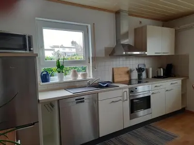 Küche/Küchenzeile in der Unterkunft Ferienwohnung mit Terrasse