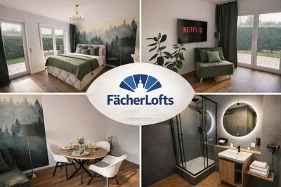 TV/Unterhaltungsangebot in der Unterkunft Fächerlofts Black Forest Terrasse 40qm Studio WLAN - Messe Karlsruhe