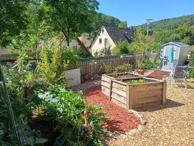 Ein Garten an der Unterkunft Ferienwohnung Sonnenschein Dittwar