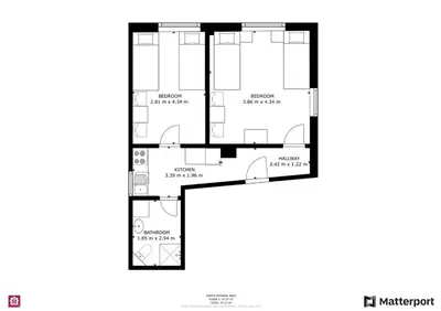 Grundriss der Unterkunft SE01 Work & Stay in Pfungstadt