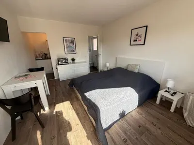 Ein Bett oder Betten in einem Zimmer der Unterkunft Ferienwohnung Tanja
