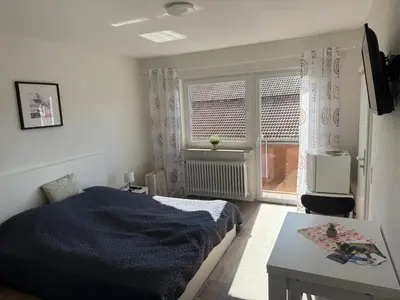 Ein Bett oder Betten in einem Zimmer der Unterkunft Ferienwohnung Tanja