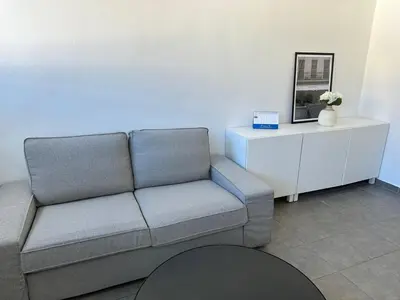Ein Sitzbereich in der Unterkunft 2-Zimmer Wohnung Würzburger Straße - Innenstadtlage Aschaffenburg