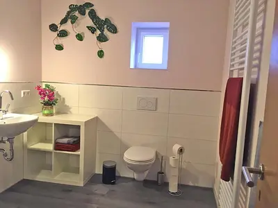 Ein Badezimmer in der Unterkunft Monteurswohnung