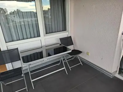 Ein Sitzbereich in der Unterkunft 3 Zimmer Apartment am Wildpark