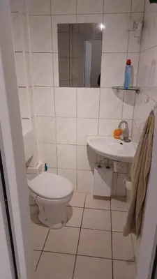 Ein Badezimmer in der Unterkunft Anna's Ferienwohnung Bensheim