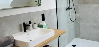 Ein Badezimmer in der Unterkunft Ferienwohnung Weingut Braun & Söhne