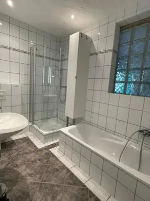 Ein Badezimmer in der Unterkunft Haus Gerda