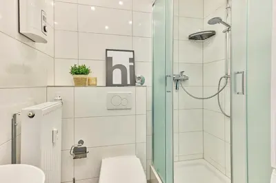Ein Badezimmer in der Unterkunft Schöne Wohnung Ludwigshafen Balkon WLAN Zentrale Lage