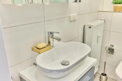 Ein Badezimmer in der Unterkunft Schöne Wohnung Ludwigshafen Balkon WLAN Zentrale Lage
