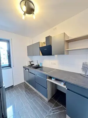 Küche/Küchenzeile in der Unterkunft Schöne Maisonette im Villa 12-5 Uni Mainz